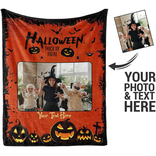 A photo- Halloween Custom Blanket