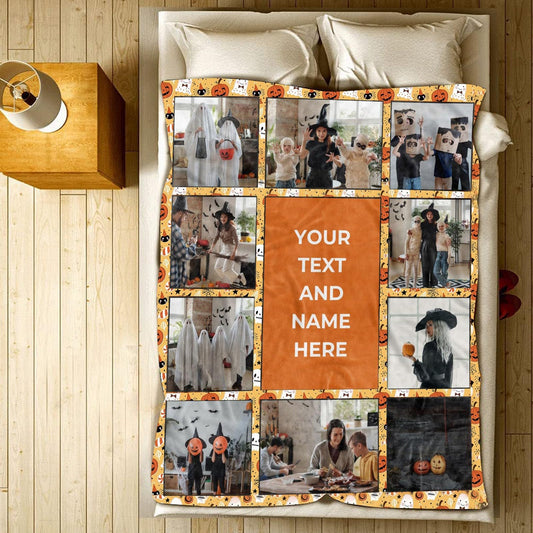 10 photo Halloween Custom Blanket